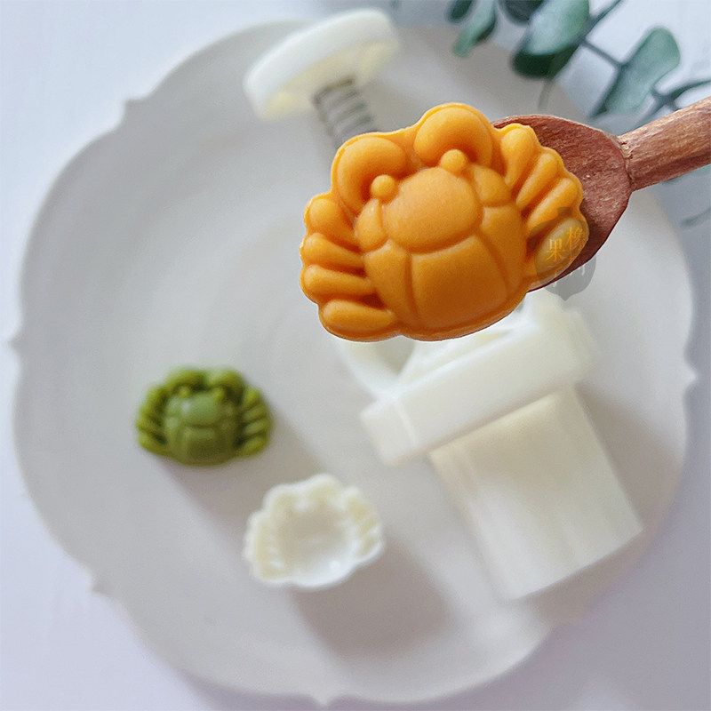 迷你小螃蟹一口酥糕点模小号馒头绿豆糕月饼模手压山药糕点心模具