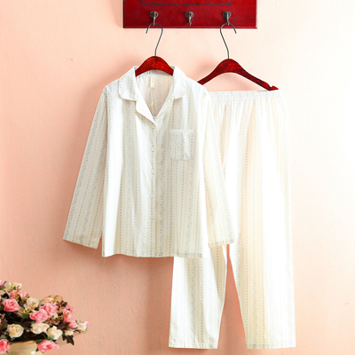 80支梭织全棉睡衣女春夏季空调房