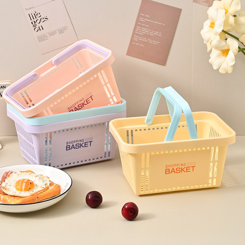 日系篮子手提少女粉色卡通置物篮塑料宿舍可爱三丽鸥收纳篮桌面篮