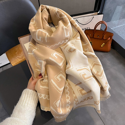 韩版女秋冬季加厚高级围巾