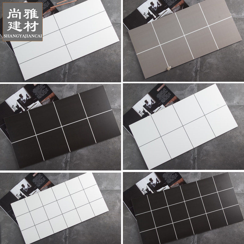 卫生间简约瓷砖厨房阳台浴室厕所墙地砖白色马赛克厨卫北欧仿古砖