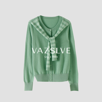 【VAZSLVE/全新奢品】捡漏学院老钱风减龄圆领针织开衫-6CLLH692