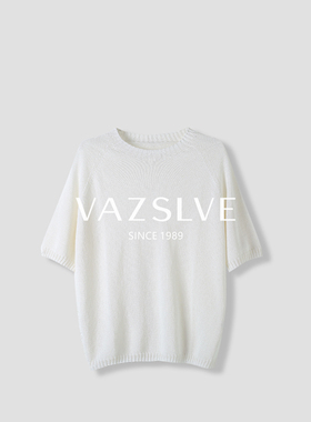 【VAZSLVE/全新奢品】捡漏中袖针织衫休闲风宽松圆领女-6XLLH1016
