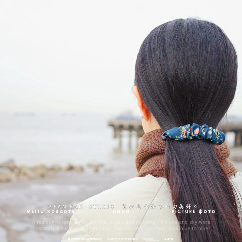 月牙布艺香蕉夹竖夹扭夹碎花高马尾夹发卡横夹头饰任何发量都适用