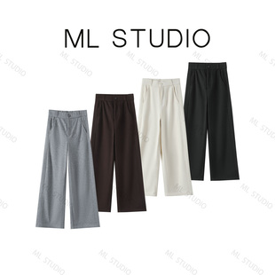 【米粒专享】加绒加厚休闲羊绒西装裤醋酸羊毛阔腿裤