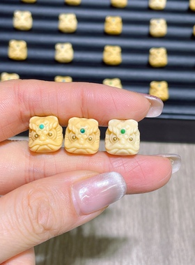 新品金膏玉醒狮配件diy手工编织手绳文玩佛珠手串配饰品