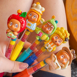 高颜值可爱少女心彩色卡通星星人中性笔黑笔学生用品