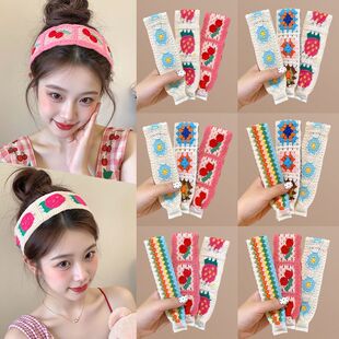 李沁同款粘粘贴头发针织刘海贴女魔术贴碎发整理神器洗脸发带头饰