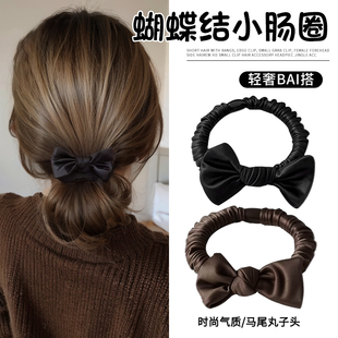 蝴蝶结发圈头绳女2025新款丸子头发绳高弹力耐用扎头发橡皮筋发饰