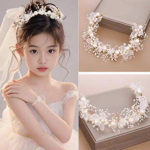 女童头饰发饰头花汉服发卡公主儿童拜年服花童日常造型盘发高级感