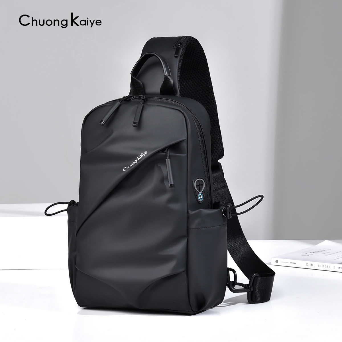 新款胸包男休闲斜挎包大容量防泼水单肩包牛津布青年小背包男潮流,箱包皮具/热销女包/男包,胸包,淘宝优惠券,粉丝福利购,淘宝优惠卷