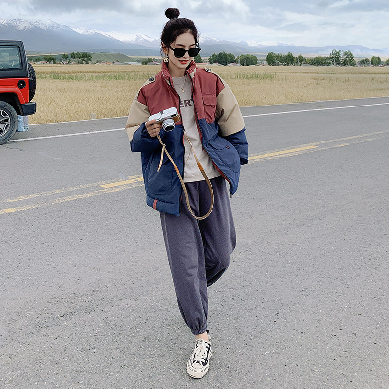 现货数据好，撞色工装服女151-3017-P140-K198,女装棉衣/棉服,淑塔可可