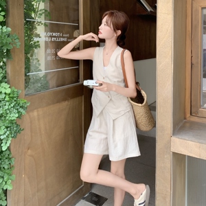 现货，马甲阔腿短裤两件套2B203-1573-P145-K218，女装套装/套裙，淑塔可可