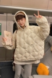 三色四码现货，菱格套头羽绒服羽绒卫衣151-3383-P200-K298，女装羽绒服，淑塔可可