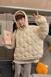 三色四码现货，菱格套头羽绒服羽绒卫衣151-3383-P200-K298图片