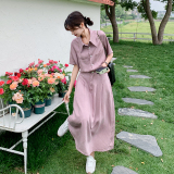 现货、假两件天丝牛仔连衣裙151-6633-P135-K198，女装连衣裙，淑塔可可