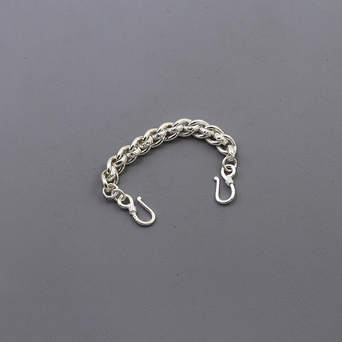 925银项链新款6mm一套一链延长链