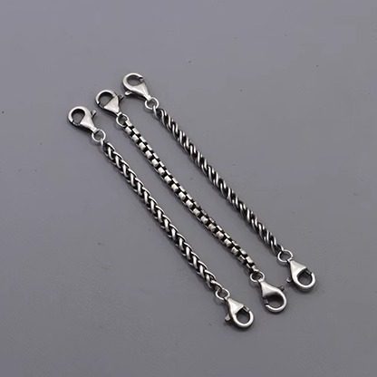 925银链条diy 宽3mm复古做旧绳索圆肖邦圆盒子链手链项链延长链,饰品/流行首饰/时尚饰品新,链条,淘宝优惠券,粉丝福利购,淘宝优惠卷