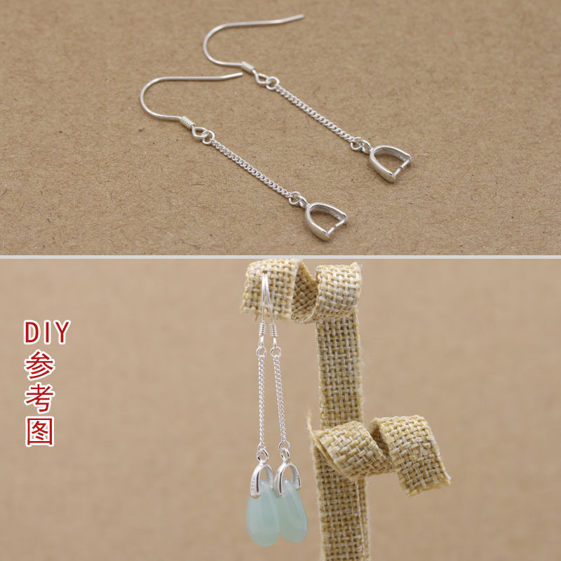 925银耳勾夹扣diy手工材料 纯银耳环diy耳坠吊坠耳饰耳线连接配件