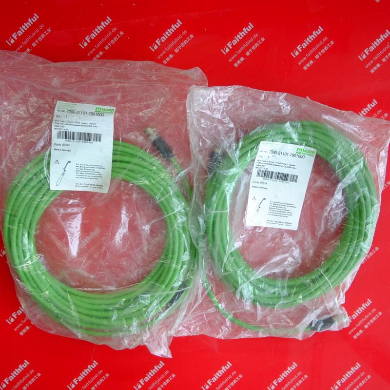 议价Murr 7000-51101-7901000 穆尔连接线 M12 RJ45 10米 X-code