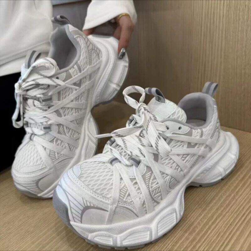 潮流厚底增高老爹鞋女2026新款爆款单鞋轻便运动鞋网面透气跑步鞋