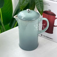 French Le creuset Cool Color French press, hand-brewed coffee maker, British tea maker with original packaging 1L cold water bottle thumbnail 6