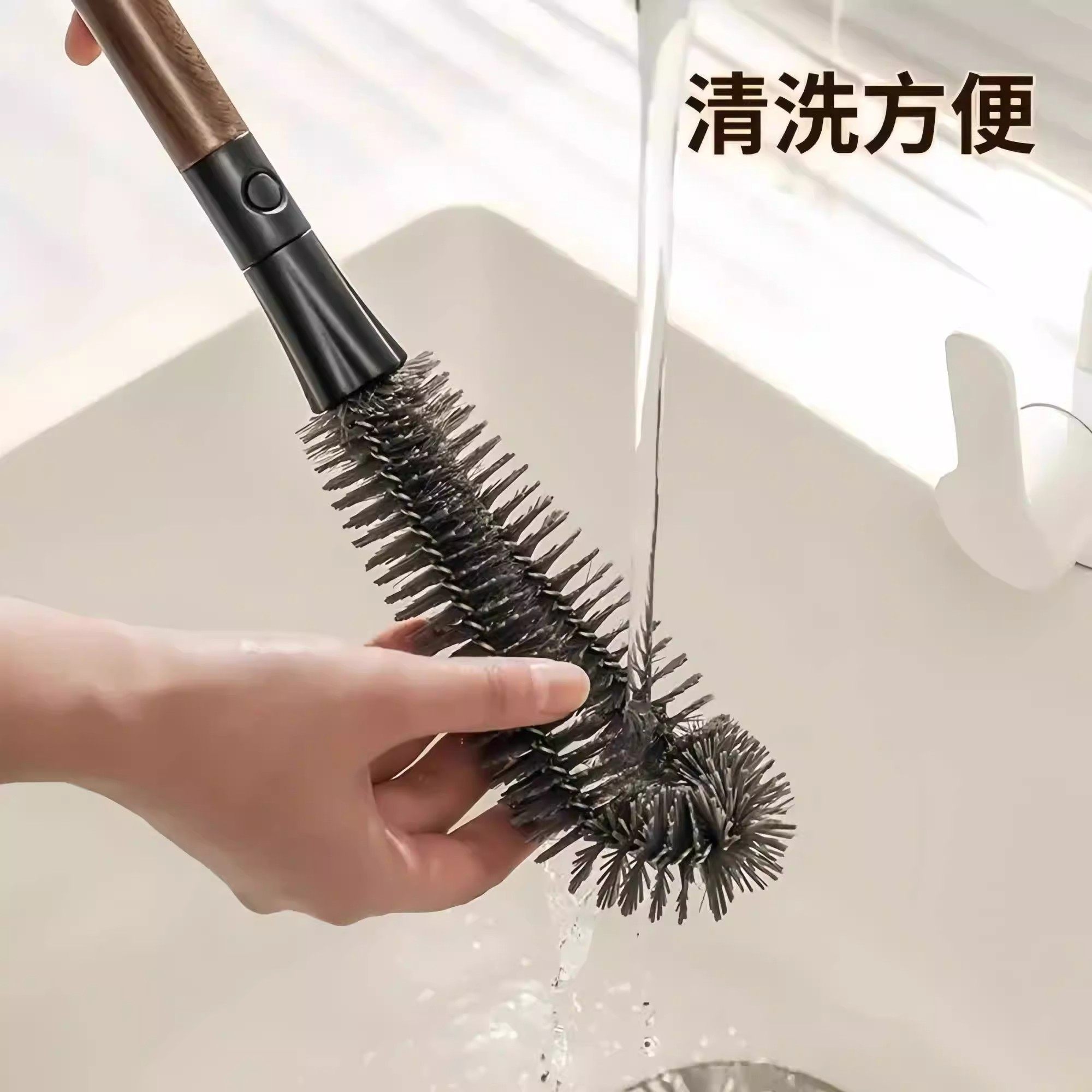 二合一杯刷软毛奶瓶清洁刷厨房多功能热水壶长柄刷实用工具