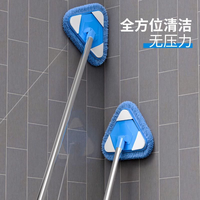三角除尘拖把天花板清洁神器伸缩擦玻璃家用多功能柜子窗户小拖把