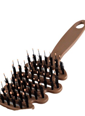 松塔猪鬃护发梳按摩防静电顺发养发蓬松猪鬃毛梳头部护理排骨梳