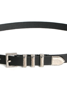 韩国代购 定制GD权志龙Hedi同款真皮牛皮细款窄款皮带腰带轻奢男