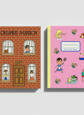 韩国1537绚丽时尚13个月日记本万年型彩页插画周计划日程本手帐本