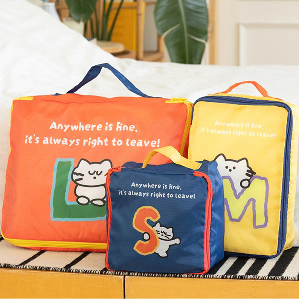 韩国Brunch Brother可爱猫咪旅行鞋袋收纳包多功能便携衣物分装包