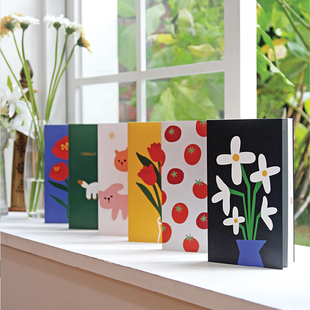 韩国JamStudio可爱插画2026年便携胶套周计划日程本办公笔记手账