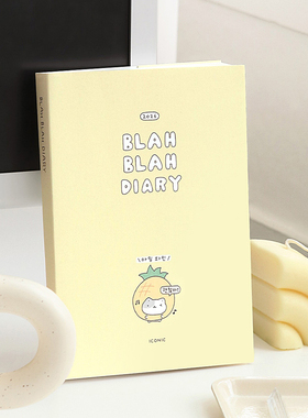 韩国iconic可爱猫咪ins插画2026周计划本PVC胶套日程手账笔记本子