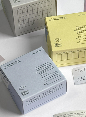 韩国flagg日月周计划习惯自律打卡便签贴纸卷手帐可撕胶带便利贴