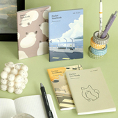 韩国iconic温暖插画口袋本治愈系记事本横线空白本网格本学习文具