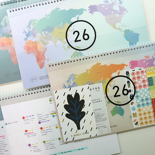 韩国GMZ桌面2026双面月计划大记事本办公日程本桌面A4备忘记事本