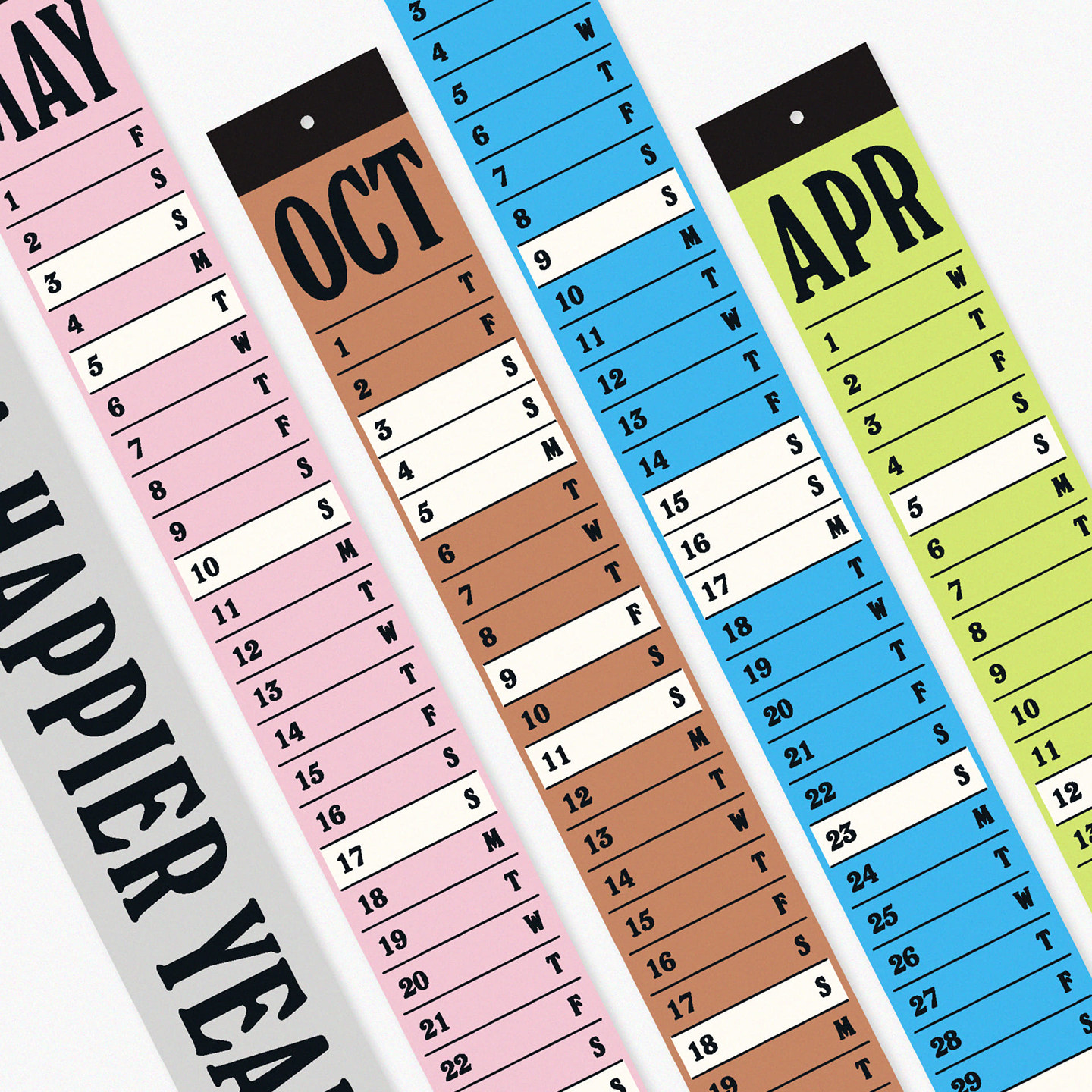 韩国ohlollyday复古窄长款2026年家用挂墙年历记事月历可撕日历纸