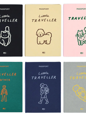 韩国ZEROPERZERO可爱插画ins出国旅行便携护照夹机票证件卡保护套