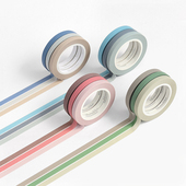 韩国monolike彩虹色10m无痕和纸胶带ins手账diy装 饰标记贴细3卷装