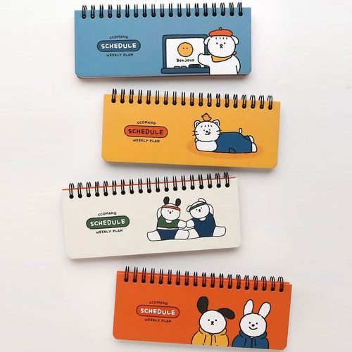 Pinkfoot线圈周计划本万年历横款