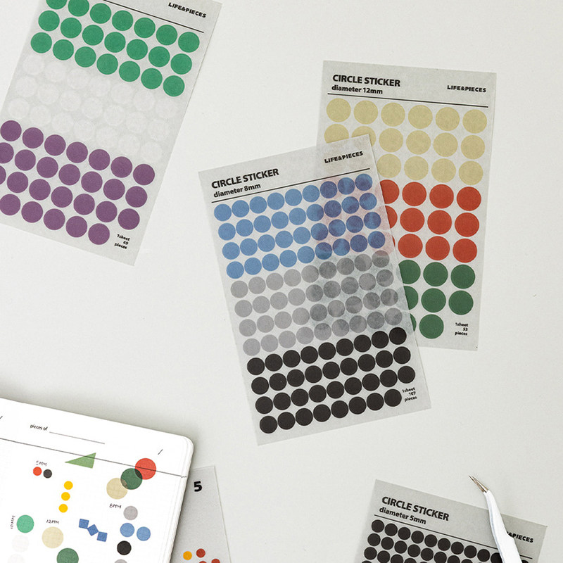 livework复古圆形贴纸套装