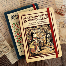 7321复古爱丽丝万年历手帐周计划日程本记事本硬面绑带手账本子