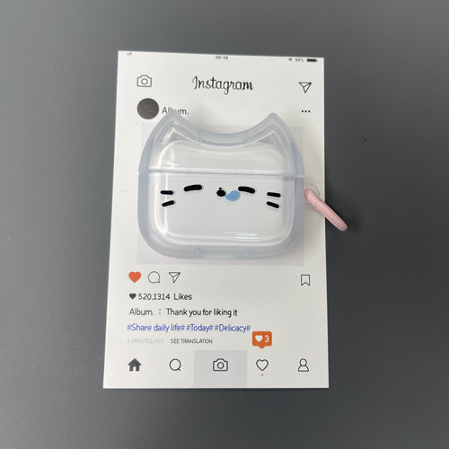趣味呆萌可爱打瞌睡猫咪适用airpodspro2苹果无线蓝牙耳机套airpods1/2新款小众airpods4硅胶防摔3代潮保护套