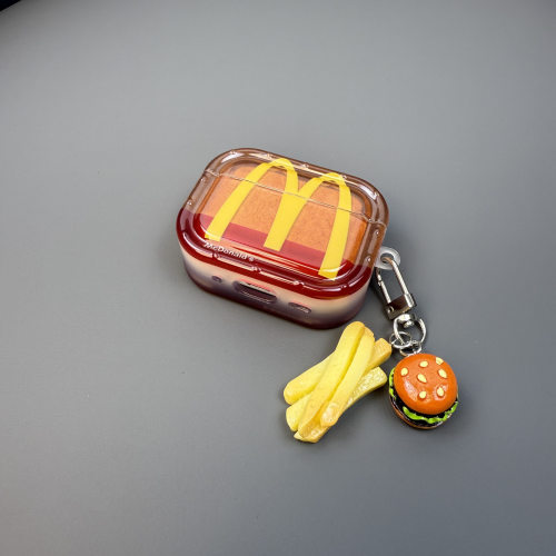 M字薯条汉堡适用airpods pro2耳机套airpods4代无线蓝牙苹果airpods1/2代软壳个性AirPods pro3代防摔保护套