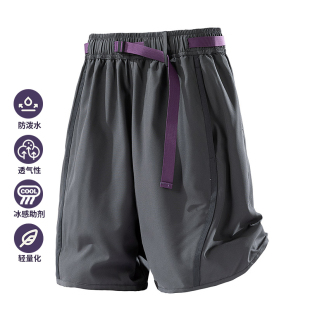防泼水透气宽松五分裤 夏季 运动休闲潮男 短裤 机能风男士