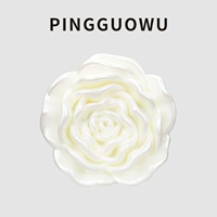Смола Pingguowu Трехмерная роза, пуговицы, женские пальто, ветряная одежда, белые декоративные пуговицы -типа цветов