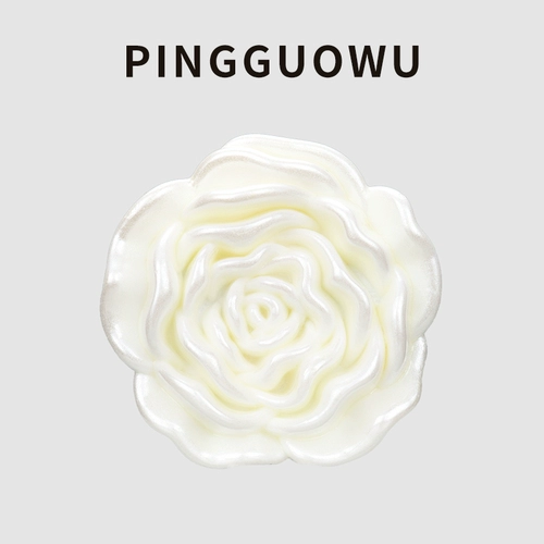 Смола Pingguowu Трехмерная роза, пуговицы, женские пальто, ветряная одежда, белые декоративные пуговицы -типа цветов