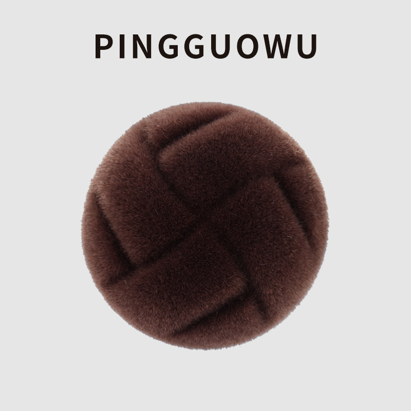 PINGGUOWU 经典永恒手工针织高端定制纯羊毛开衫扣子高档植绒钮扣