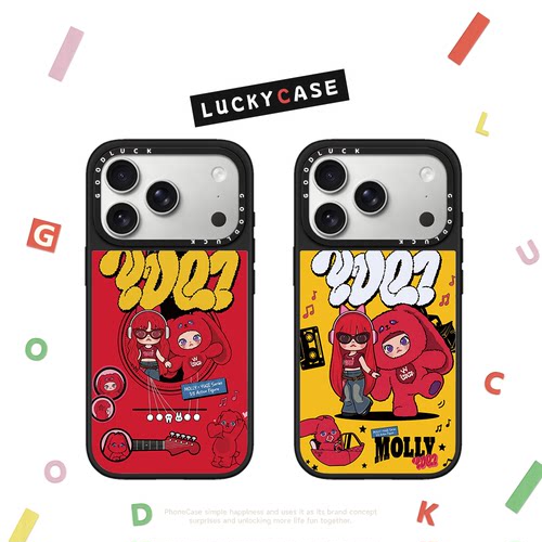 C家宋雨琦同款YUQI莫莉molly红兔子适用iphone17手机壳18promax苹果16pro镜面MagSafe磁吸15plus甜酷14/13